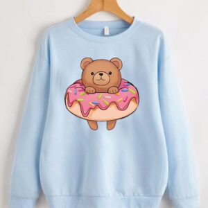 DONUT SWEATSHIRT - Ice Blue, M