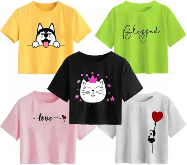 ANY 5 RANDOM PRINED CROP TEES IN 2199