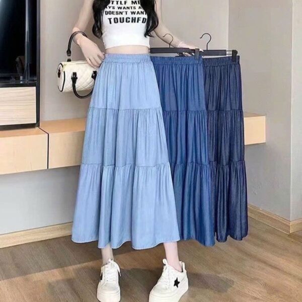 PACK OF 2 WIDE LEG SKIRTS IN 2999 (NAVY BLUE AND SKY BLUE SHADES)