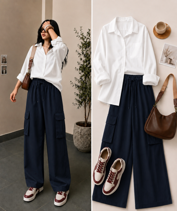 MILANO FIT BUTTON DOWN SHIRT AND CARGO PAJAMA