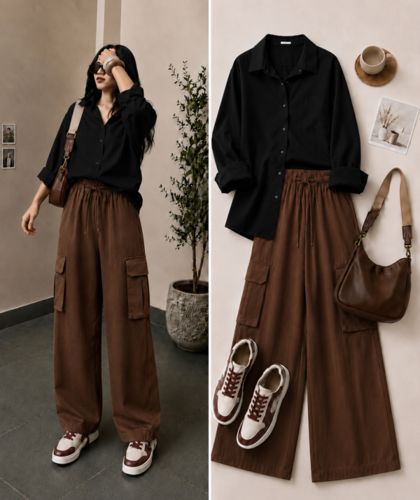 MILANO FIT BUTTON DOWN SHIRT AND CARGO PAJAMA