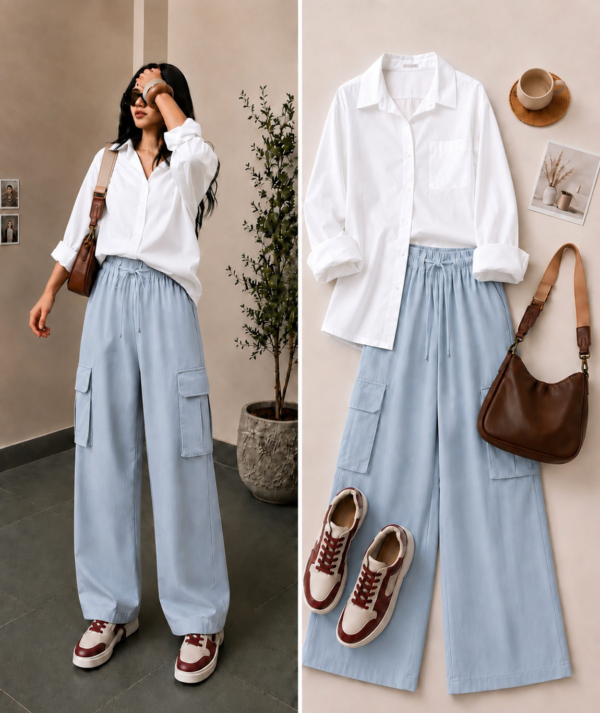 MILANO FIT BUTTON DOWN SHIRT AND CARGO PAJAMA
